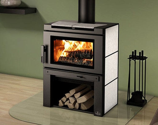 True North TN10 Freestanding Wood Stove with Legs and Blower Kit