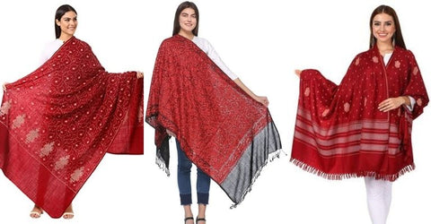 Red Knitted Shawl