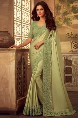 Simple Pastel-Toned Saree