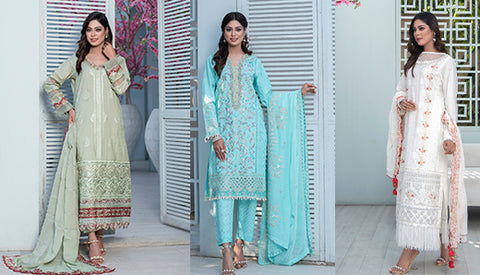 Insiya luxury lawn straight cut shalwar pants