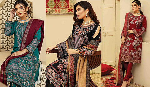 Winter 3 pcs wool shawl suits under 4500