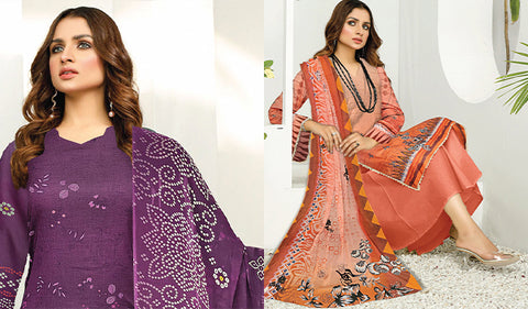 under 3000 print lawn 3 pcs suits