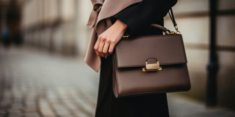 Brown Hand Bag Carried by Lady