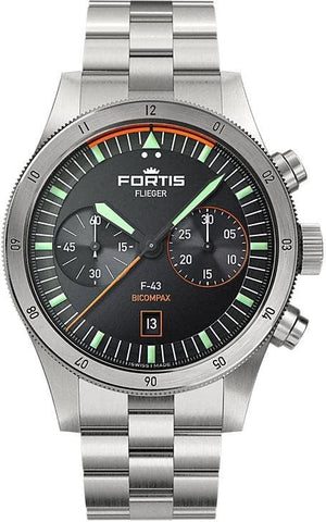 Frederique Constant Fortis Flieger F-43 F4240004 Mens Wristwatch Aviation Watch