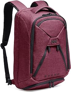 Knack Series 1 Laptop Backpack Fits up to 13 Inch - Knack Bags Carry-On Backpack, TSA Approved, Expandable Travel Backpacks (Sangria Red, Small)