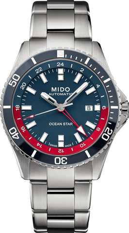 MIDO Ocean Star GMT Blue and Red Special Edition Watch Set M026.629.11.041.00