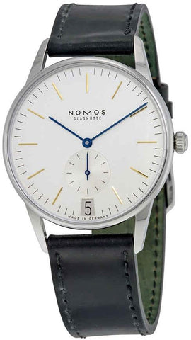 Nomos Orion 38 Datum White Dial Stainless Steel Mens Watch 380