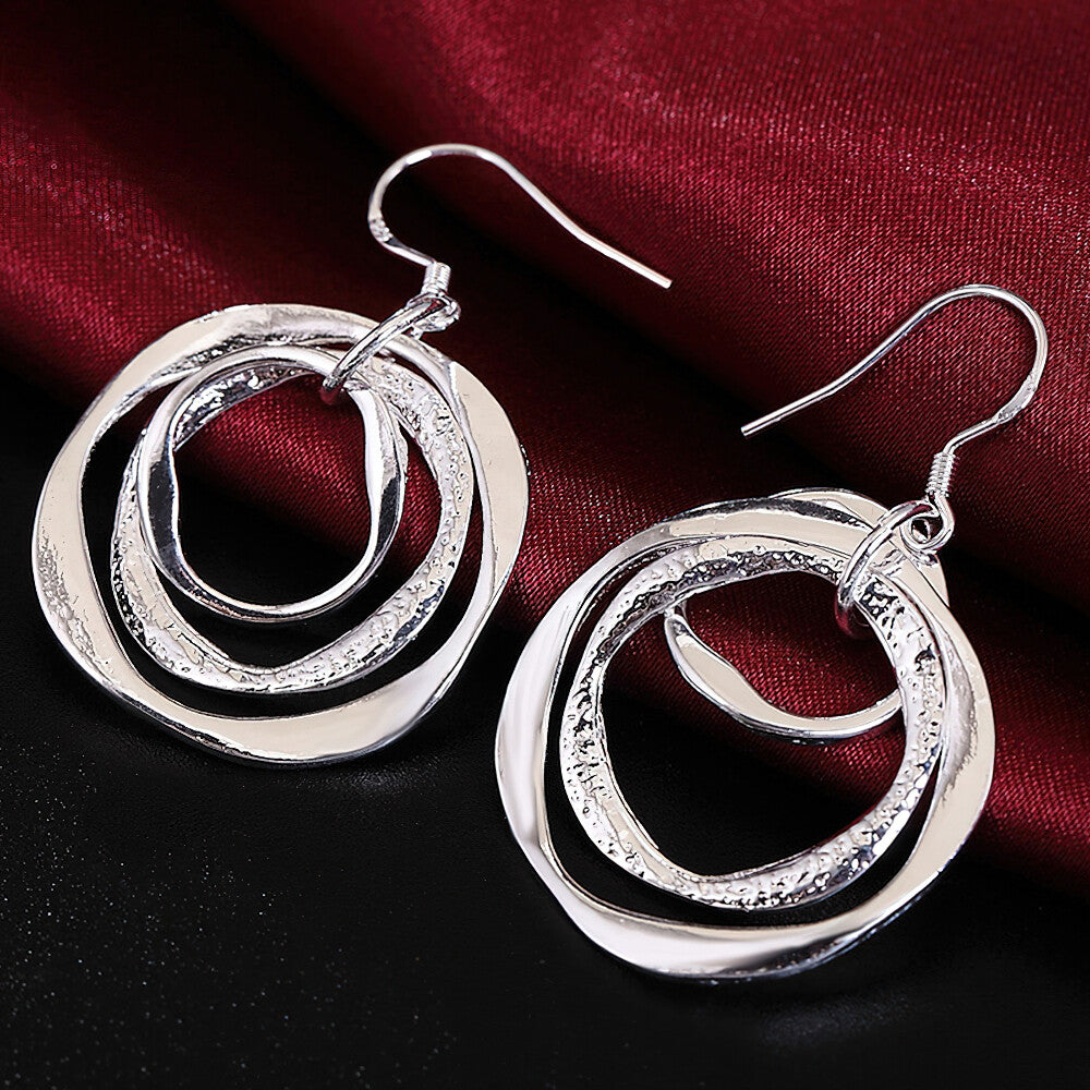 Three Loop Drop Earrings - Adaline Bell product image