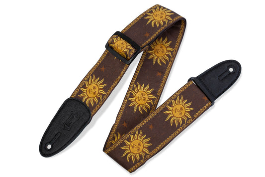 Levy's M7GP Garment Leather Guitar Strap, Brown - 734990221229