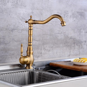 Ellen™ Antique Bronze Kitchen Faucet - Allfixture - Bronze Faucet For Kitchen