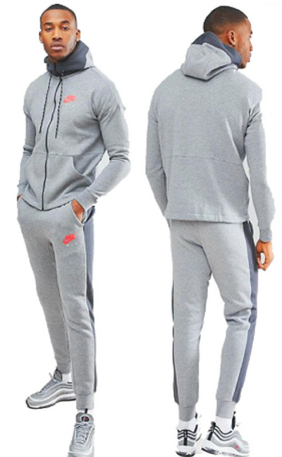 Air Mens Tracksuit Hoody Grey - Histreetstore