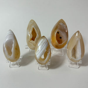 Yellow Druzy Agate Egg Carving: You Choose - Lilac River Crystals