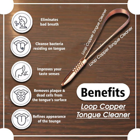 Copper Tongue Cleaner 100% Copper With Round Edges