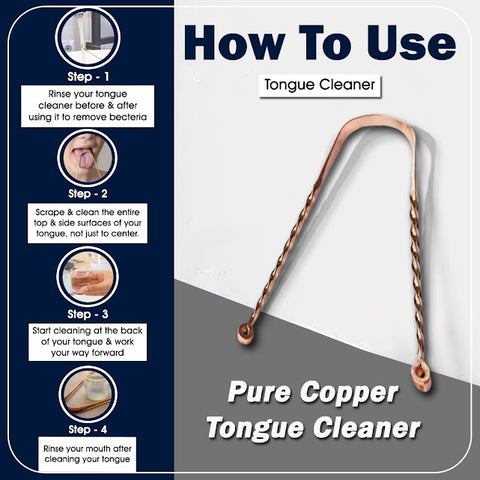 Pure Copper Tongue Cleaner For Oral Hygiene