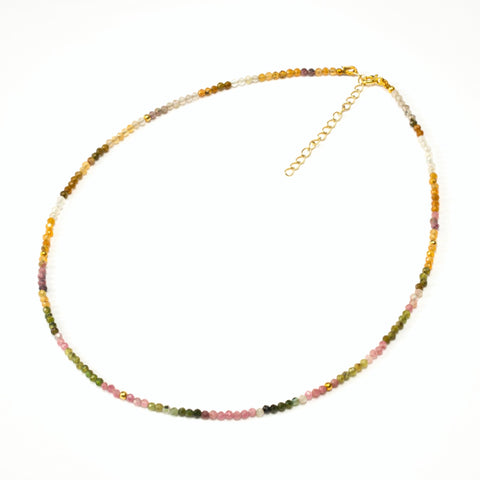 an image of a multi colors tourmaline necklace
