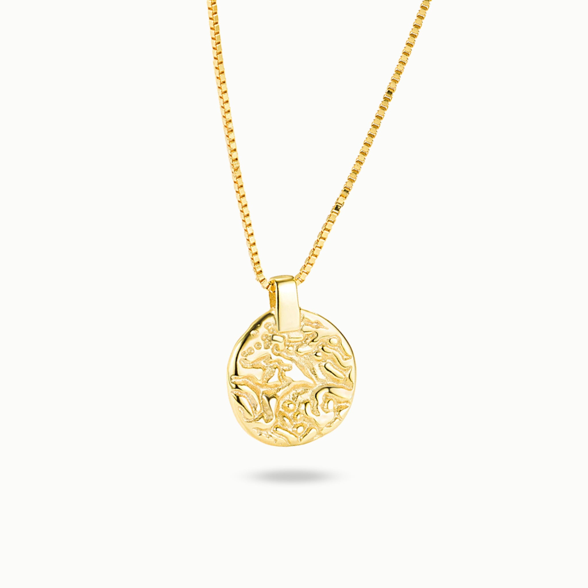 Engraved Double Sided Coin Necklace