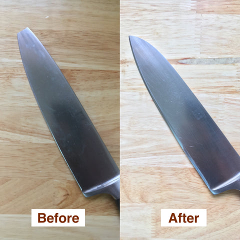 Before & after repairing broken chef knife