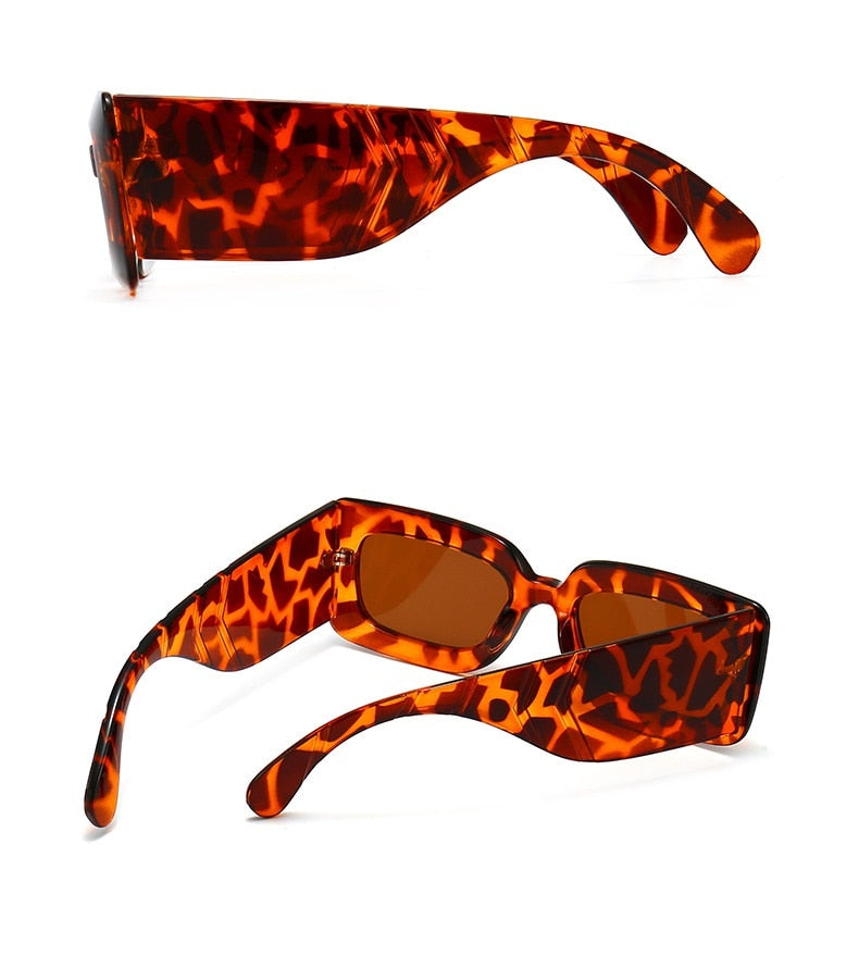 Square Sunglasses Men Women Snakeskin Sun Glasses  Snake Pattern