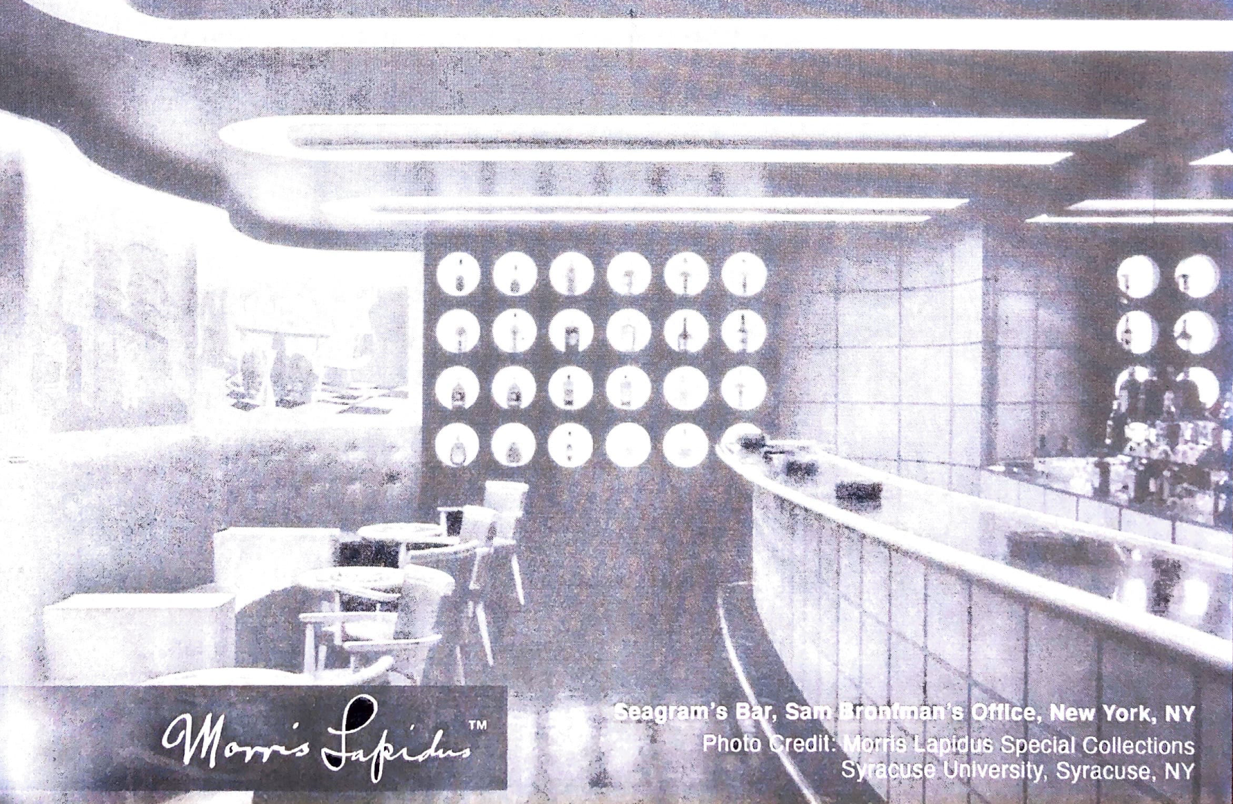 Postcard of Seagram's Bar Sam Brontman's Office New York City, NY – Morris  Lapidus Foundation