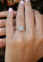 Load image into Gallery viewer, Ladies Double Halo Engagement Ring
