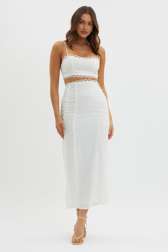 Le Buns | Organic Cotton Midi Skirt | White | Size 6 - 20 – LE BUNS