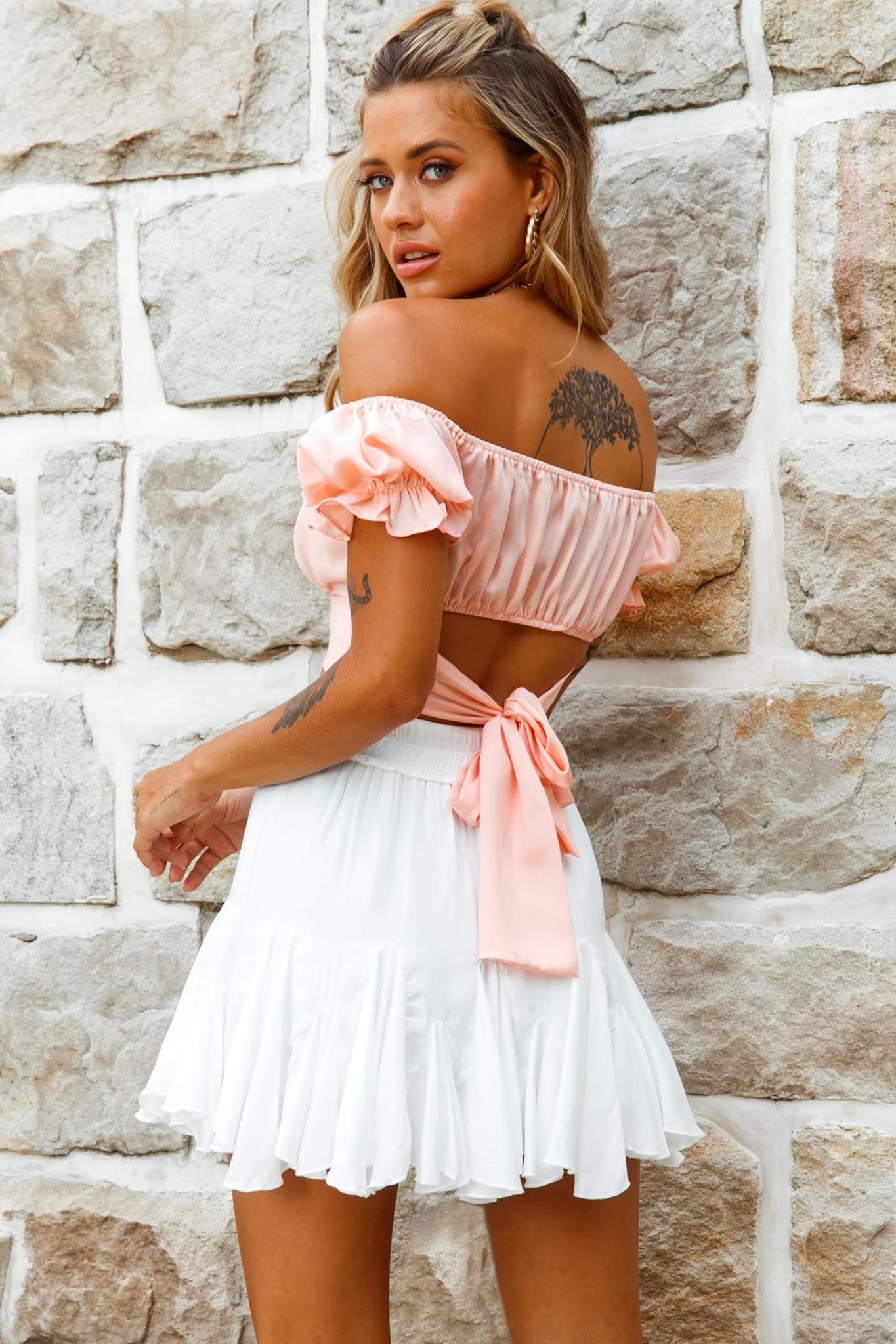 Shop the Robyn Pleated Mini Skirt White | Selfie Leslie Australia