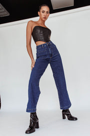 Rolla's - Sailor Jean Long Janet Recycled in Mid Vintage Blue