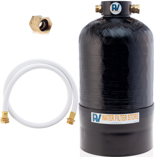 H&G lifestyles ‎Portable Water Softener for RV 16,000 Grains with Water  Hose, 3/4 Brass Fittings 26000 Gallons Softens Hard Water Filtration  System