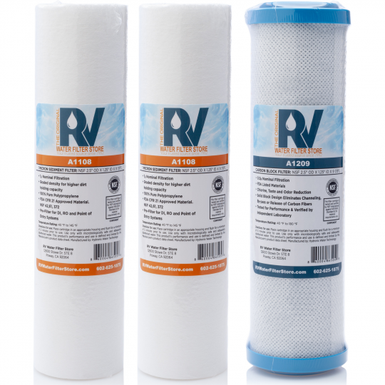 RV Water Filter Store Essential RV Water Softener Portable 16000 Grain W 4ft Hose 3/4' Fittings 2x Sets of Quick Connects 1x Sani System Softens Hard