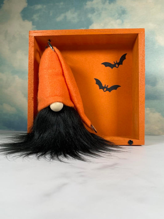 24 HOUR FLASH SALE -Halloween Gnome - Orange and Black Plush Gnome