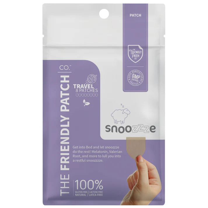 The Friendly Patch: Snooze Melatonin Sleep Patches - Travel 8 Pack