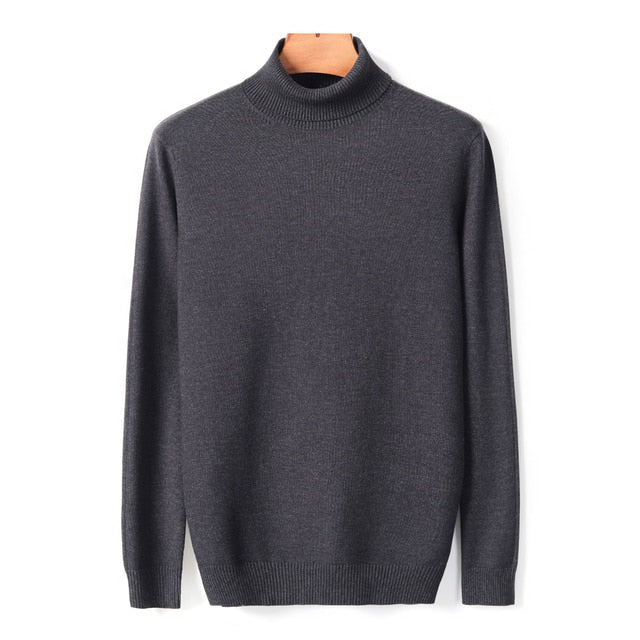 2021 New Autumn Winter Men's Warm Turtleneck Sweater High Quality Fashion Casual Comfortable Pullover Thick Sweater Male Brand