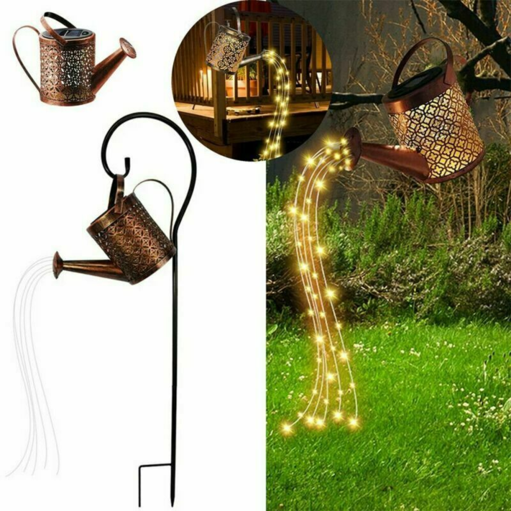 LED String Solar Watering Can Shower Light And Stand – Price Right Shop