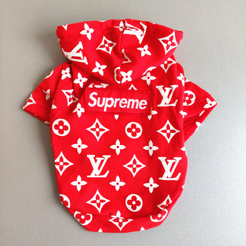 LV supreme hoodie - White