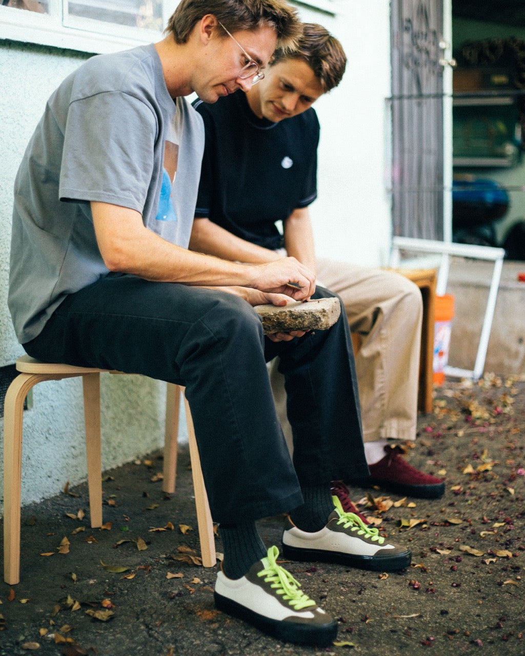 Image of skaters wearing the new Last Resort VM003 Chris Milic Skate Shoes
