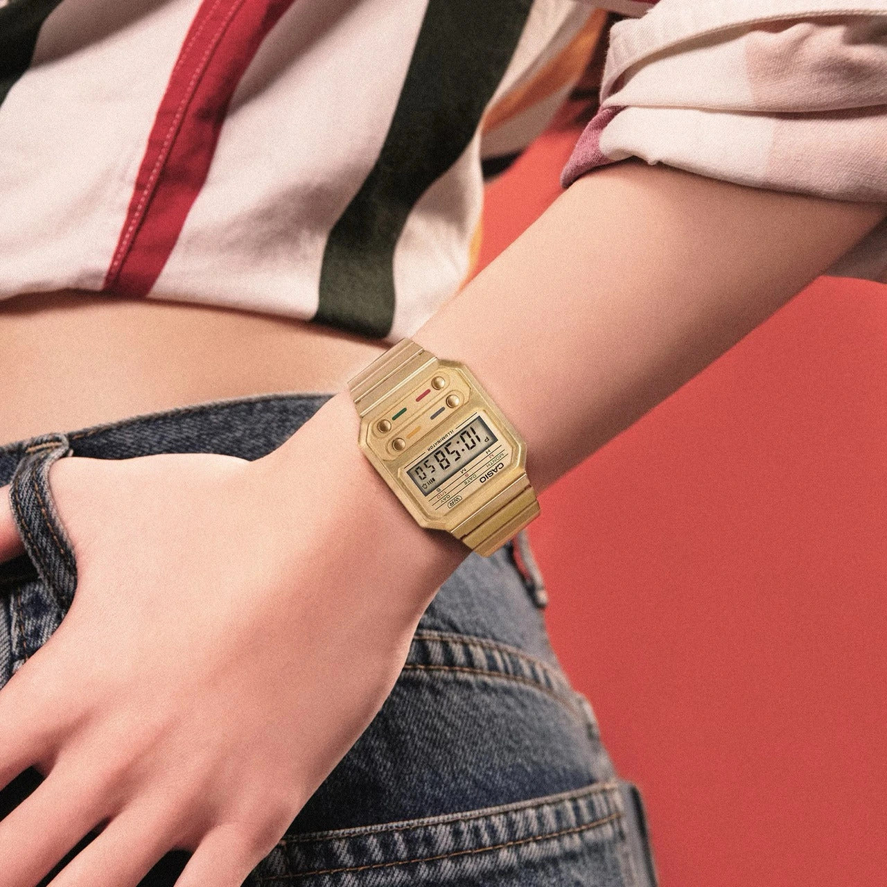 Image of the Casio A100 Gold Vintage Watch