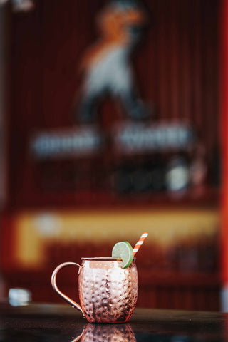 A Kentucky mule with a straw