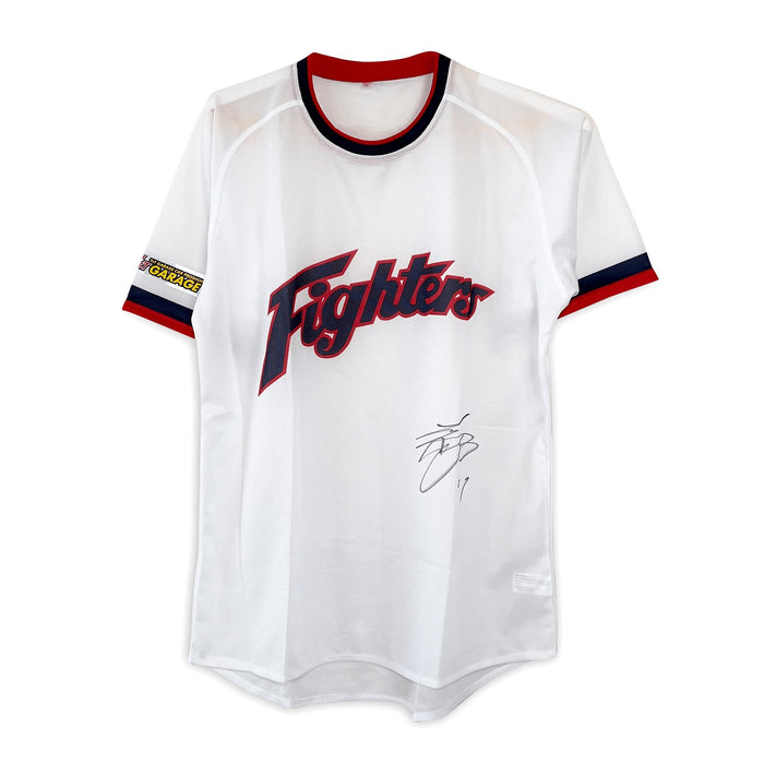 Shohei Ohtani Signed Hokkaido Fighters Blue Baseball Jersey BAS LOA AA07084