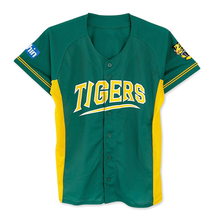 Retro Japan Promotional Hanshin Tigers Pin Stripe Baseball Light Jersey Yellow