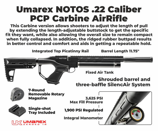 Umarex Notos PCP Air Pistol and Mini-Rifle - AirGun Tactical