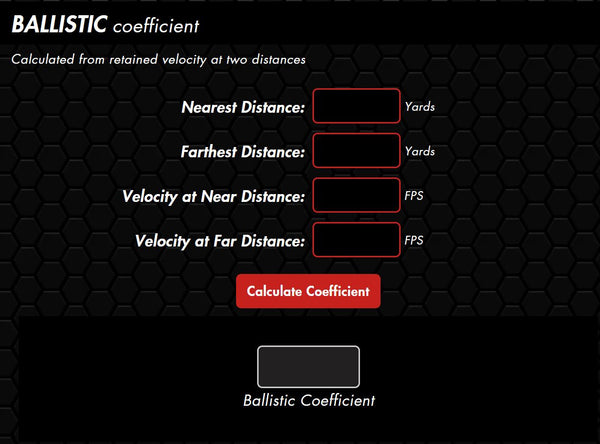 Ballistic Coefficient Calculator - AirGun Tactical