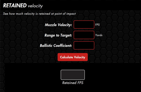 Retained Velocity Calculator - AirGun Tactical
