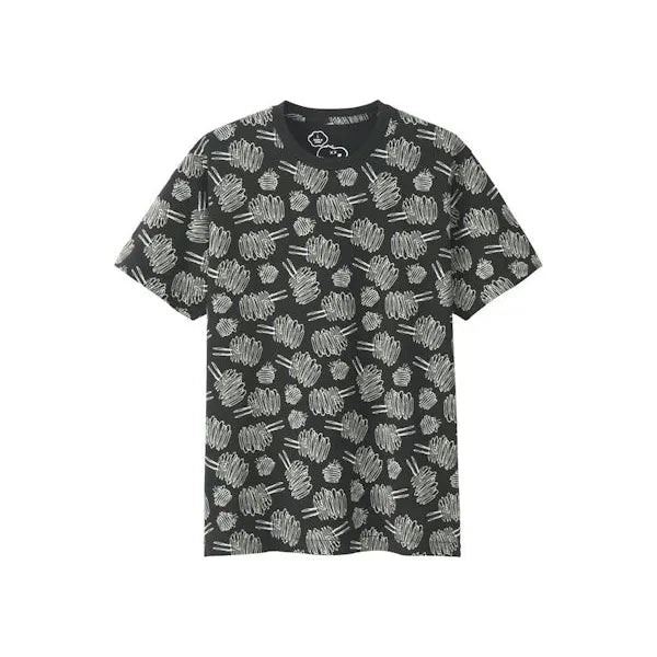 KAWS x Uniqlo x Peanuts Dust Cloud All Over Tee Black