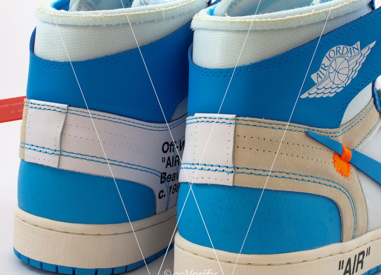 off white jordan 1 unc zip tie