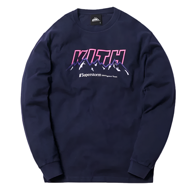Kith Superstorm Intelligence LS Tee Navy