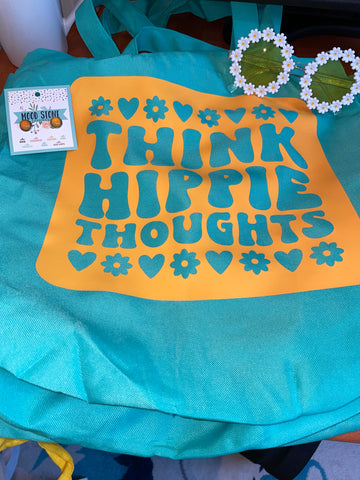 think hippie thoughts tote