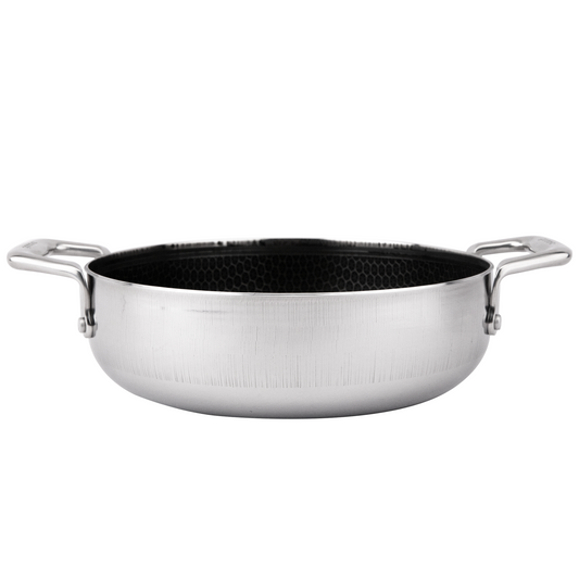 Acheter Anti-scald Handle Honeycomb Fry Pan Stainless Steel