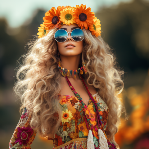 Hippy Flower Child Sustainable Costume