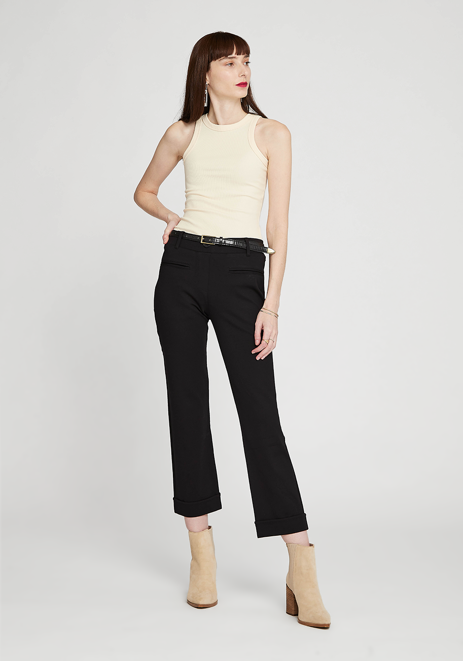 Betabrand straight leg black pants size large petite - $44 - From Michaela