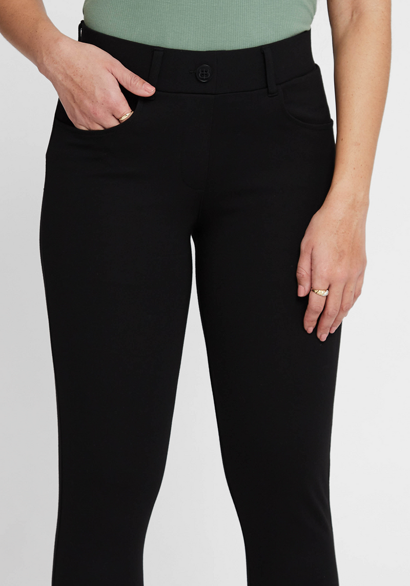 BETABRAND BOOTCUT DRESS Yoga Pants Womens Petite Large Black Pull On £18.89  - PicClick UK